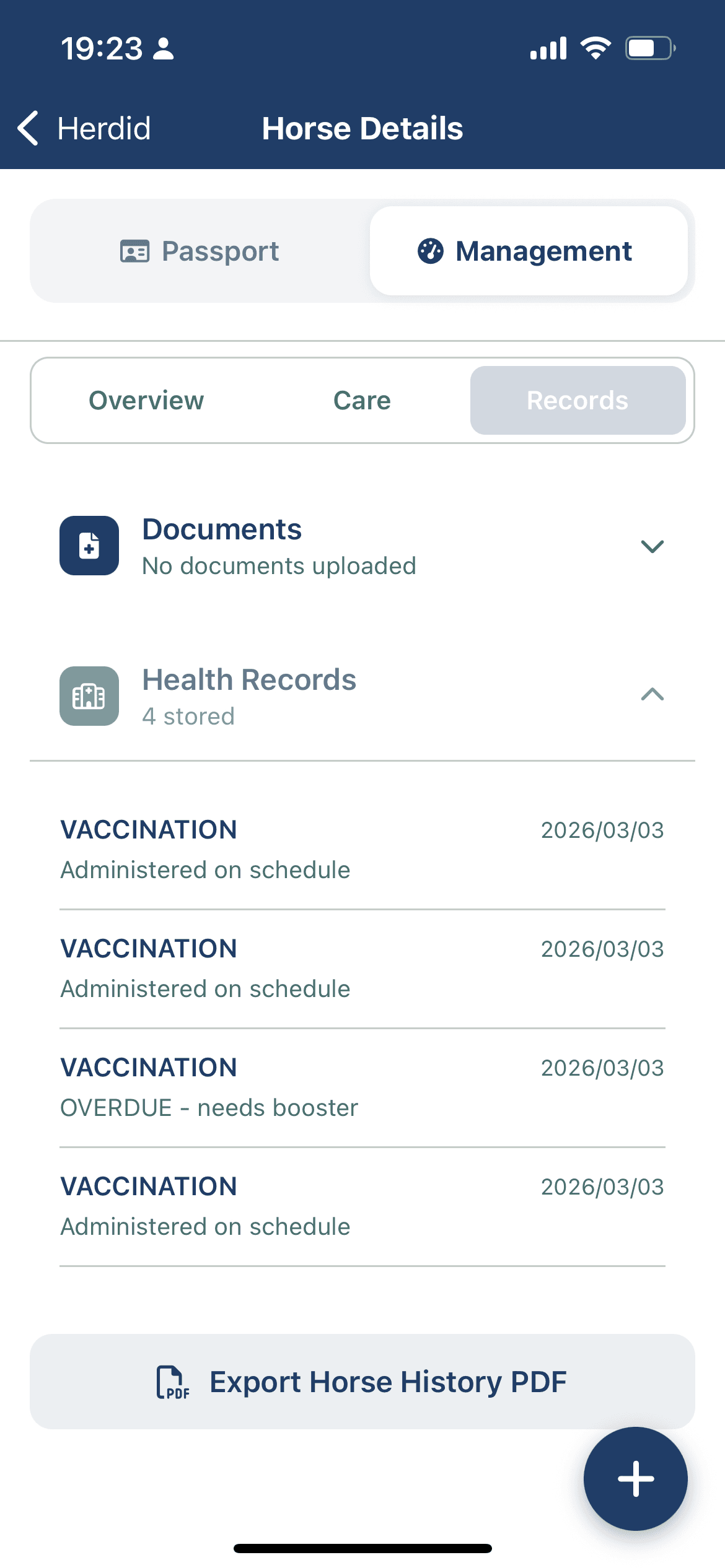 Health records and timeline